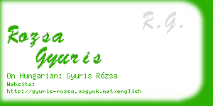 rozsa gyuris business card